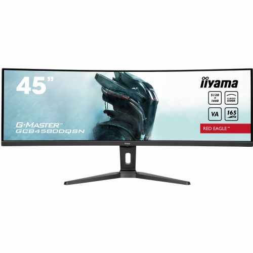 Monitor Iiyama G-MASTER GCB4580DQSN-B1 105.06 cm (45''), 5120x1440 (WQHD), VA, 450cd/m2, 32:9 165Hz 0,8ms HDMI DP USB-C 90W, RJ45 KVM LS črna