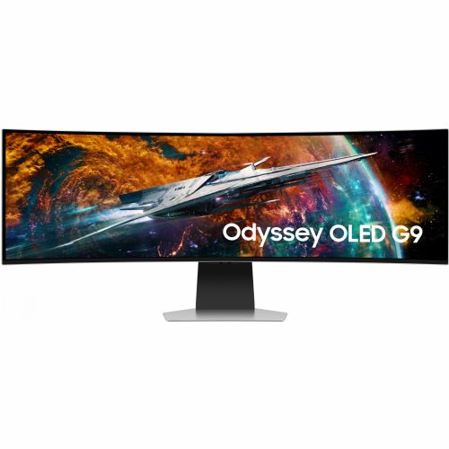 Monitor Samsung Odyssey OLED G9 S49CG954SU 124,5 cm (49"), 5120 x 1440 (5K UHD), 240Hz curved,0,03ms 250cd/m2, 2x USB-C MiniDP MicroHDMI HDMI LS Silver