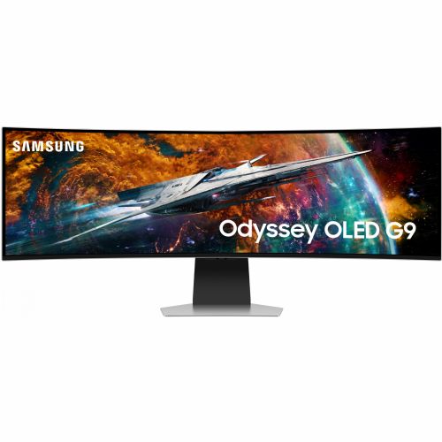 Monitor Samsung Odyssey OLED G9 S49CG954SU 124,5 cm (49"), 5120 x 1440 (5K UHD), 240Hz curved,0,03ms 250cd/m2, 2x USB-C MiniDP MicroHDMI HDMI LS Silver