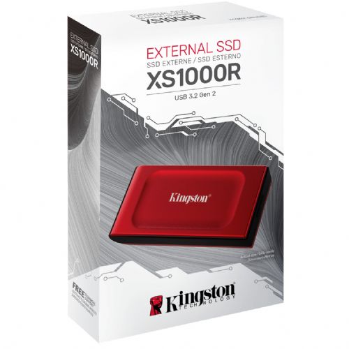 Zunanji SSD Kingston XS1000 USB 3.2 Gen2 Red 1TB