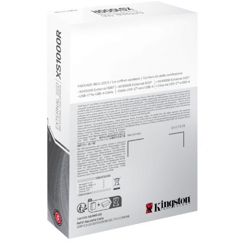 Zunanji SSD Kingston XS1000 USB 3.2 Gen2 Red 1TB