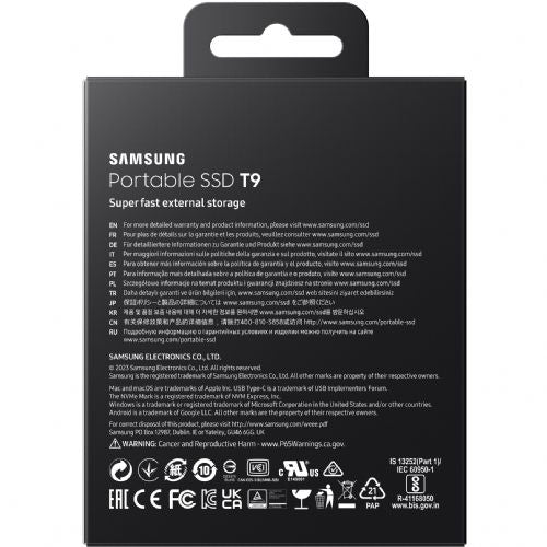 Zunanji SSD disk 1TB Samsung Portable T9 USB 3.2 Gen2 Črna