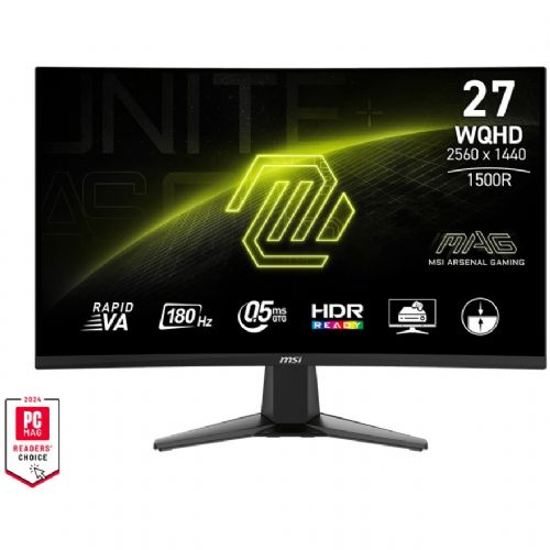 Monitor MSI MAG 27CQ6FDE 68,6 cm (27"), 2560x1440 (QHD), VA, 300 cd/m2, 0,5ms, 180 Hz 9S6-3CD91M-023