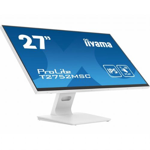 Monitor Iiyama ProLite T2752MSC-W1 68,58 cm (27"), 1920x1080 (FHD), 16:9 FHD IPS Touch 5ms 60Hz HDMI DP zvočnik USB Bel