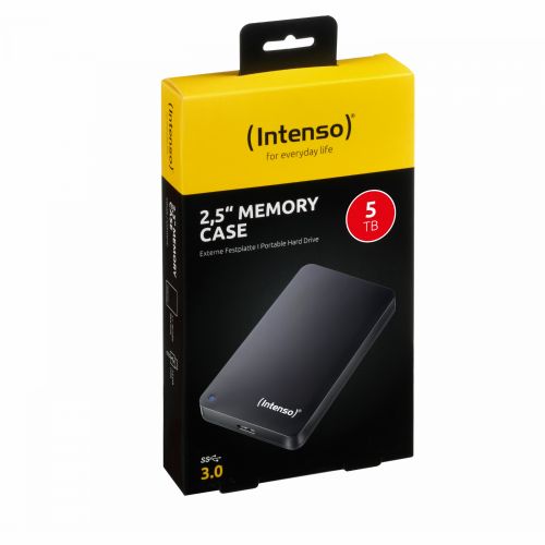 Zunanji trdi disk Intenso Memory Case, 2,5", 5 TB, USB 3.0–3.2 Gen1 (3.1 Gen 1), črn
