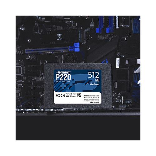2,5-palčni Patriot P220 512 GB (črn, SATA III 6 Gb/s, 2,5")