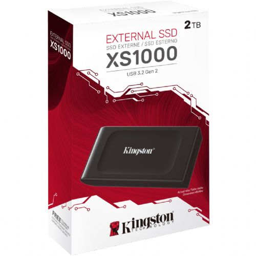 Zunanji SSD disk 2TB Kingston XS1000 USB 3.2 Gen2 črna
