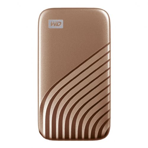 Zunanji SSD disk Western Digital MyPassport 2TB, USB 3.2 Gen2, NVMe, 1050 MB/s, strojno šifriranje, zlata