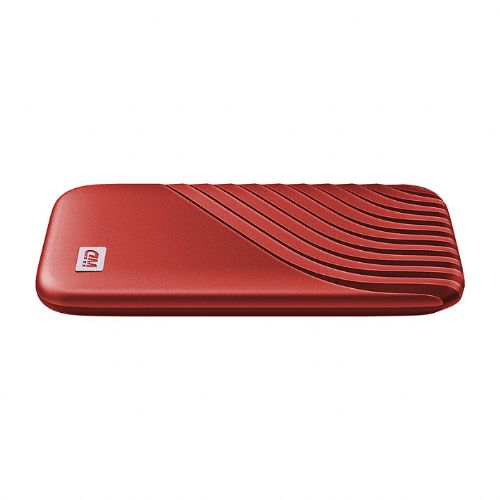 Zunanji SSD disk Western Digital MyPassport 2TB NVMe USB 3.2 Gen2 rdeč, 1050 MB/s, strojno šifriranje