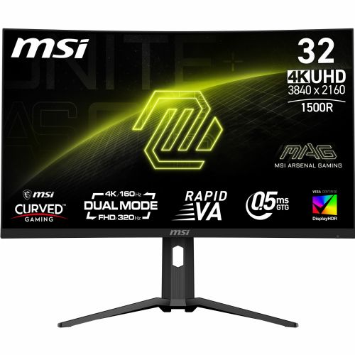 Monitor TFT MSI MAG 321CUPDFDE 80 cm (31,5"), 3840x2160 (UHD), 160 Hz črne barve