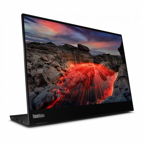 Monitor Lenovo ThinkVision M14t Gen 2 35,6 cm (14"), 2240x1400 (2,2K), IPS, 300 cd/m2, Touch 6ms 60Hz 2xUSB-C črn