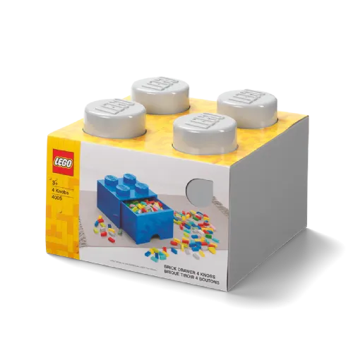 Lego®: Kutija za pohranu s 4 građevinske kocke - siva (40051740)