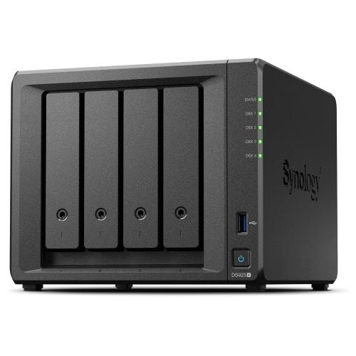 NAS sistem Synology DS923+ 4 ležišča, DDR4 ECC 4GB RAM, 96TB, 2x USB 3.2, 10GbE