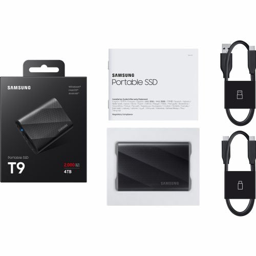 Zunanji SSD disk Samsung Portable T9 USB 3.2 Gen2 4TB, črna