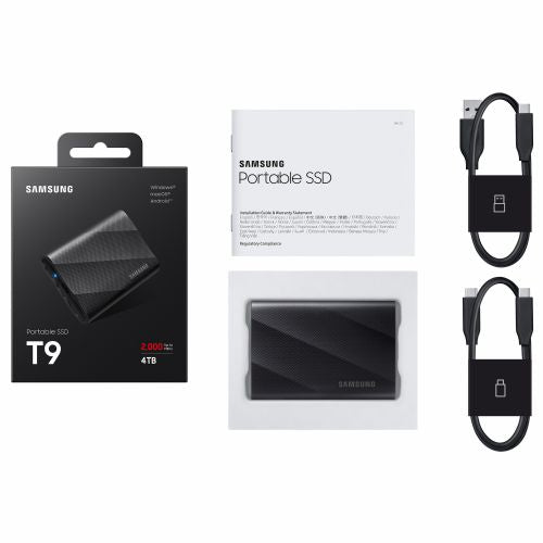Zunanji SSD disk Samsung Portable T9 USB 3.2 Gen2 4TB, črna