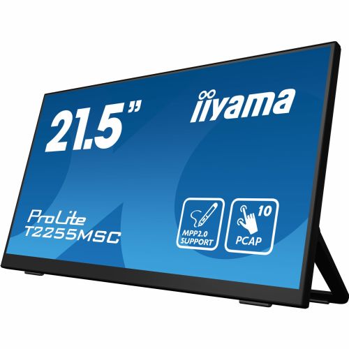 Monitor Iiyama Iiyama ProLite T2255MSC-B1 54,6 cm (21,5"), 1920x1080 (FHD), 16:9 FHD IPS 400cd/m2, Touch 5ms 60Hz HDMI DP zvočnik črn