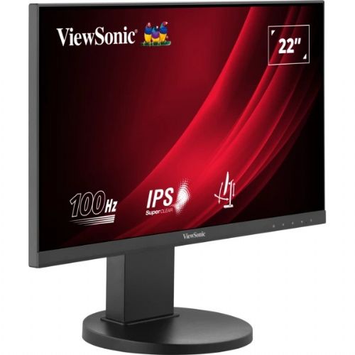 Monitor ViewSonic VG2208A, 55,9 cm (22"), 1920 x 1080 (FHD), IPS, 250 cd/m2, 16 : 9, FHD, IPS, 5 ms, 100 Hz, HDMI, DP, zvočnik, črn