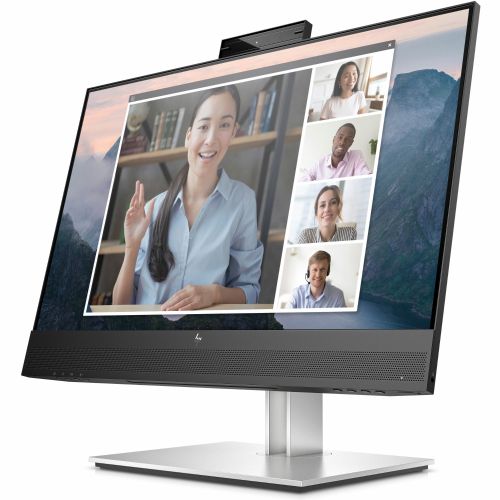 Monitor HP E24mv G4 Conferencing Monitor 60,45 cm (23,8"), 1920x1080 (FHD), 16:9, 5ms, IPS, HDMI, VGA, DisplayPort VESA Pivot Speaker Full HD Black/Silver