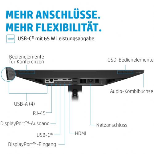 Monitor HP E24m G4 60,45 cm (23,8"), 1920x1080 (FHD), 300cd/m2,16:9 5ms USB-C 65W, VGA HDMI DP zvočnik, črn