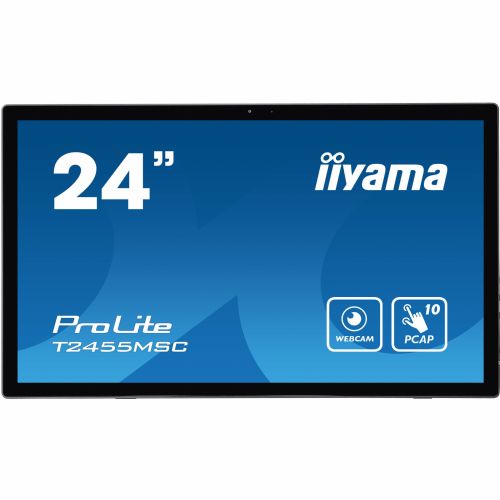 Monitor Iiyama ProLite T2455MSC-B1 60,96 cm (24"), 1920x1080 (FHD), 400cd/m2, 16:9 5ms IPS HDMI DisplayPort USB 3.0 VESA zvočnik
