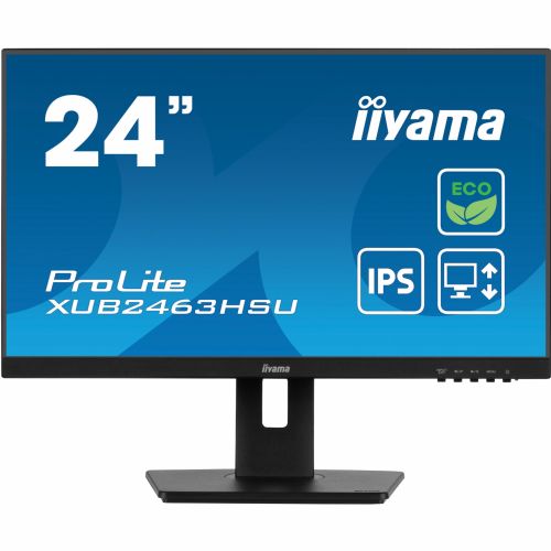 Monitor Iiyama Prolite XUB2463HSU-B1 68,58 cm (27"), 1920x1080 (FHD), IPS, 250cd/m2, 16:9, 100Hz, 3ms, HDMI DP USB LS Pivot Black