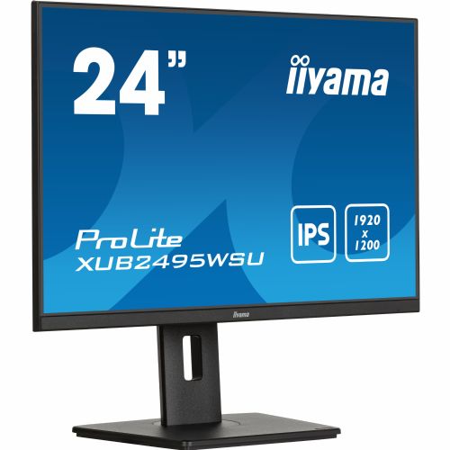 Monitor Iiyama Prolite XUB2495WSU-B7 60,96 cm (24"), 1920x1200 (FHD+), 16:10 IPS 4ms 75Hz HDMI DP USB zvočnik Pivot Black