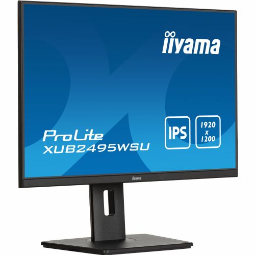 Monitor Iiyama Prolite XUB2495WSU-B7 60,96 cm (24"), 1920x1200 (FHD+), 16:10 IPS 4ms 75Hz HDMI DP USB zvočnik Pivot Black