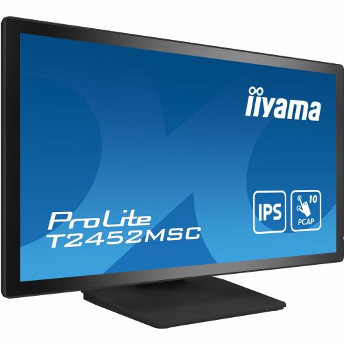 Monitor Iiyama ProLite T2452MSC-B1 60,45 cm (23,8"), 1920x1080 (FHD), 250cd/m2, 16:9 FHD IPS Touch 14ms HDMI DP USB-C zvočnik črn