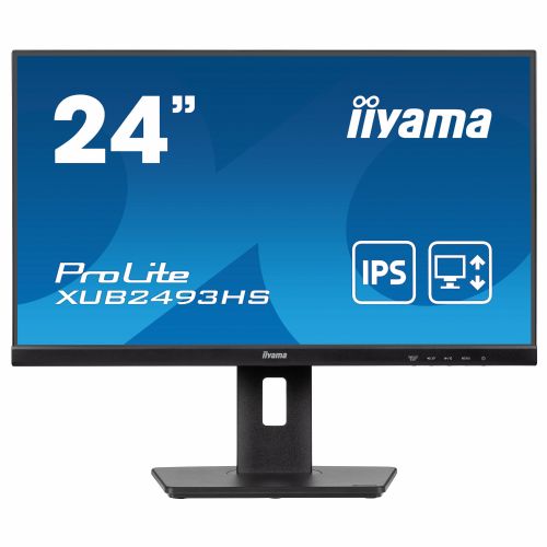 Monitor Iiyama ProLite XUB2493HS-B6 60,45 cm (23,8"), 1920x1080 (FHD), IPS, 250cd/m2, 16:9, 0,5 ms, 100 Hz HDMI DP Pivot