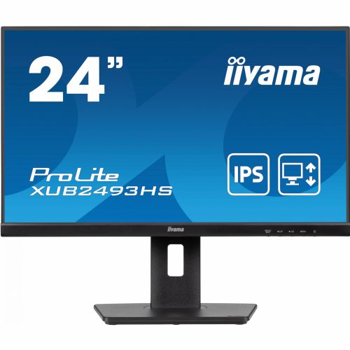 Monitor Iiyama ProLite XUB2493HS-B6 60,45 cm (23,8"), 1920x1080 (FHD), IPS, 250cd/m2, 16:9, 0,5 ms, 100 Hz HDMI DP Pivot