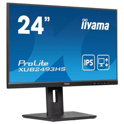 Monitor Iiyama ProLite XUB2493HS-B6 60,45 cm (23,8"), 1920x1080 (FHD), IPS, 250cd/m2, 16:9, 0,5 ms, 100 Hz HDMI DP Pivot