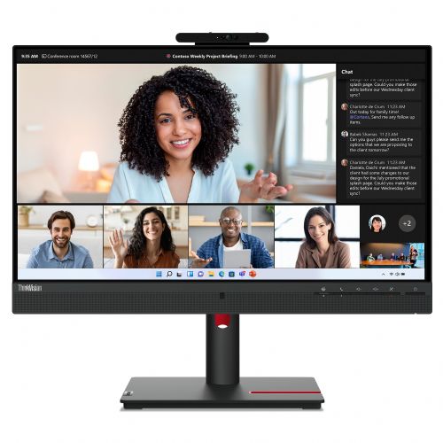 Monitor Lenovo ThinkVision T24mv-30 60,45 cm (23,8"), 1920x1080 (FHD), 250cd/m2, 16:9 FHD IPS 75Hz 4ms HDMI DP USB-C 65W, črn