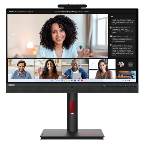 Monitor Lenovo ThinkVision T24mv-30 60,45 cm (23,8"), 1920x1080 (FHD), 250cd/m2, 16:9 FHD IPS 75Hz 4ms HDMI DP USB-C 65W, črn