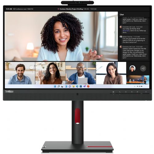 Monitor Lenovo ThinkVision T24mv-30 60,45 cm (23,8"), 1920x1080 (FHD), 250cd/m2, 16:9 FHD IPS 75Hz 4ms HDMI DP USB-C 65W, črn