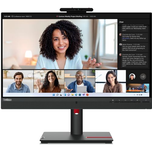 Monitor Lenovo ThinkVision T24mv-30 60,45 cm (23,8"), 1920x1080 (FHD), 250cd/m2, 16:9 FHD IPS 75Hz 4ms HDMI DP USB-C 65W, črn
