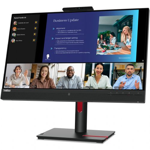 Monitor Lenovo ThinkVision T24v-30 60,96 cm (24"), 250cd/m2, IPS 16:9 1920x1080 1000:1 250cd/m2 6ms 1xDP 1.2 1xHDMI 1.4 1xVGA USB HUB 75Hz 2x3W, črna