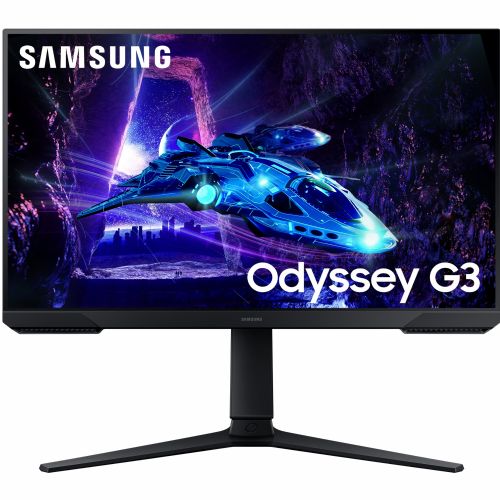 Samsung Odyssey G3 monitor (S24DG300EU), 61 cm (24"), 1920 x 1080 (FHD), 16 : 9, FHD, VA, 1 ms, 180 Hz, HDR10, HDMI, DP, pivot, crni