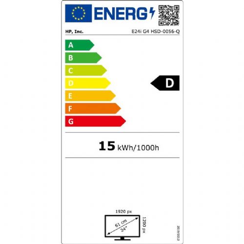 Monitor HP E24i G4, 60,96 cm (24"), 1920 x 1200 (WFHD), 250 cd/m2, 16 : 10, 5 ms, HDMI, VGA, USB, DisplayPort, VESA, pivot, WQXGA, črn