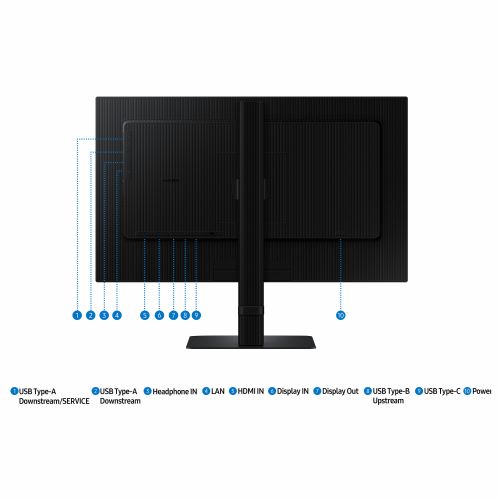 Monitor Samsung B2B ViewFinity S6 S60UD 60,96 cm (24,0"), 2560 x 1440 (QHD), IPS, 350cd/m2, 16:9, DP, HDMI, USB-C 90W, črna (S24D600UAUXEN)