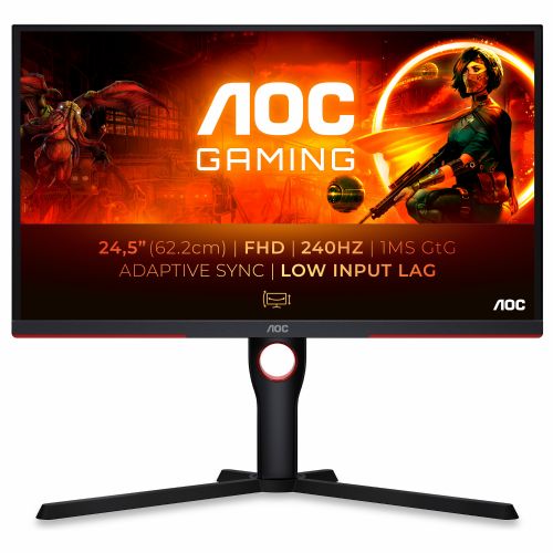 Monitor AOC 25G3ZM 63,5 cm (25"), 1920x1080 FHD, VA, 240Hz 0,5ms HDMI DP črna/rdeča