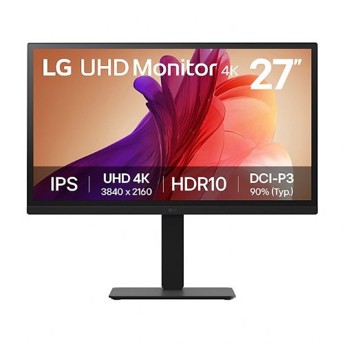 Monitor LG 27BA45U-B, 68,4 cm (27"), 3840 x 216 4K, IPS, 16:9, 300 cd/m2, 60Hz, 5ms, črn