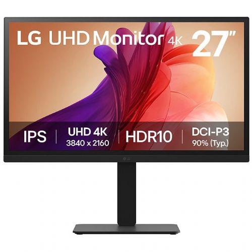Monitor LG 27BA45U-B, 68,4 cm (27"), 3840 x 216 4K, IPS, 16:9, 300 cd/m2, 60Hz, 5ms, crni