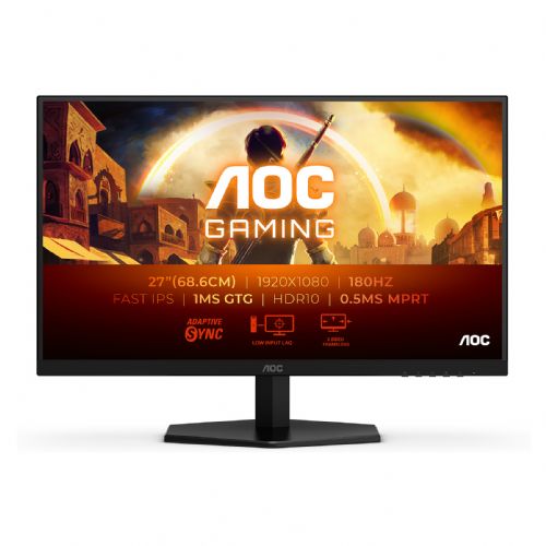 Monitor AOC 27G42E 68,6 cm (27"), IPS, 300 cd/m2, 0,5 ms, 180Hz, 16:9, HDMI, DP, črna