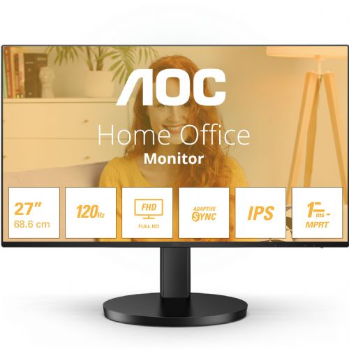 Monitor AOC Basic-line 27B3HMA2 68,58 cm (27"), 1920x1080 (FHD), VA, 250cd/m2, 16:9, 4ms 100Hz HDMI VGA zvočnik črn 117137135
