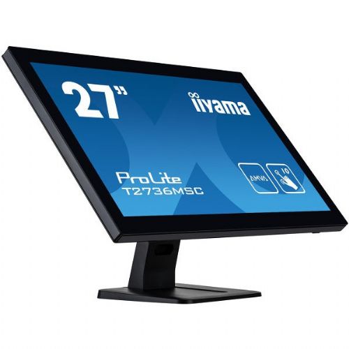Monitor Iiyama ProLite T2752MSC-B1 68,58 cm (27"), 1920x1080 (FHD), IPS, 400 cd/m2, 16:9 FHD IPS Touch 5ms 60Hz HDMI DP USB zvočnik črn