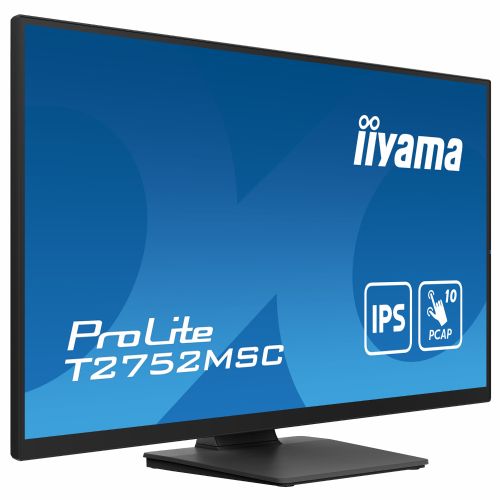 Monitor Iiyama ProLite T2752MSC-B1 68,58 cm (27"), 1920x1080 (FHD), IPS, 400 cd/m2, 16:9 FHD IPS Touch 5ms 60Hz HDMI DP USB zvočnik črn
