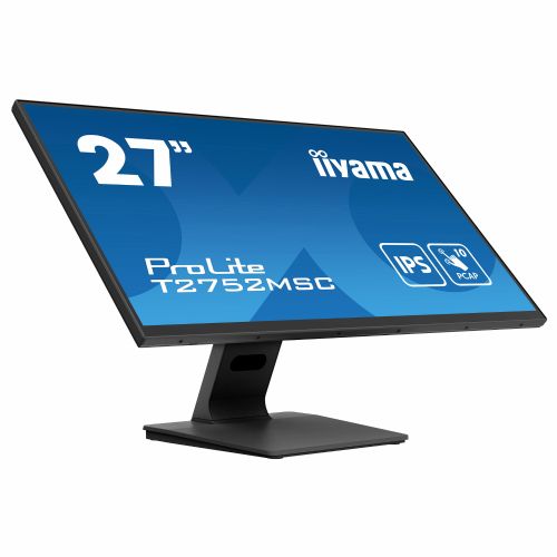 Monitor Iiyama ProLite T2752MSC-B1 68,58 cm (27"), 1920x1080 (FHD), IPS, 400 cd/m2, 16:9 FHD IPS Touch 5ms 60Hz HDMI DP USB zvočnik črn