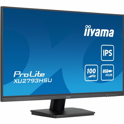 Monitor Iiyama ProLite XU2793HSU-B6 68,58 cm (27"), 1920x1080 (FHD), 250cd/m2, 16:9, IPS, 1ms 100Hz HDMI DP USB zvočnik črn