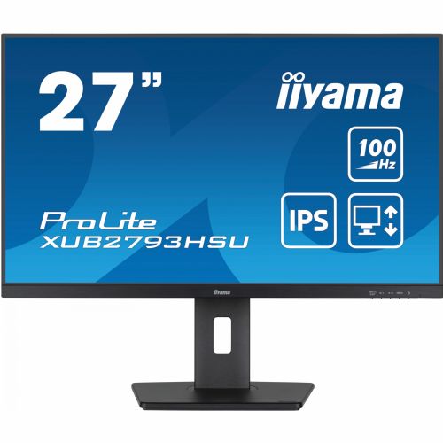 Monitor Iiyama ProLite XUB2793HSU-B7 68,6 cm (27"), 1920x1080 (FHD), 16:9 FHD IPS 1ms 100Hz HDMI DP zvočnik Pivot Black