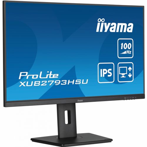 Monitor Iiyama ProLite XUB2793HSU-B7 68,6 cm (27"), 1920x1080 (FHD), 16:9 FHD IPS 1ms 100Hz HDMI DP zvočnik Pivot Black